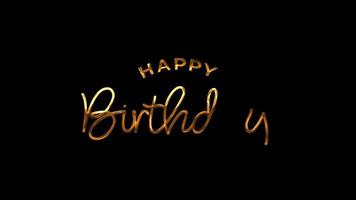 Happy Birthday Animation Text With Golden Texture video