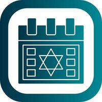 Hebrew Calendar Vector Icon Design