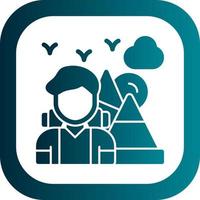 Hiking Vector Icon Design