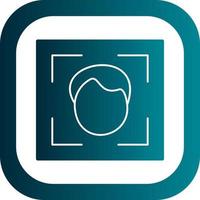 Face Scanner Vector Icon Design