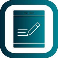 Pen Tablet Vector Icon Design