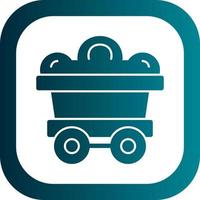 Mining Cart Vector Icon Design