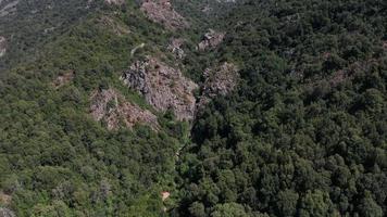 Aerial view of a waterfall in valley video