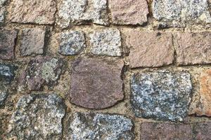 cobblestone natural stone with sand joints. Background image. Stone floor photo