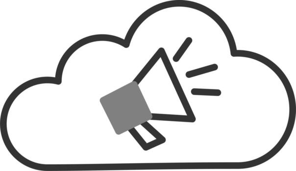 icono de vector de nube