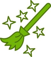 Magic broom Vector Icon