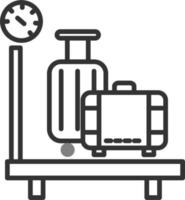 Luggage scale Vector Icon