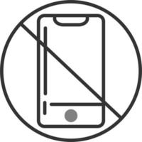 sin icono de vector de teléfono móvil