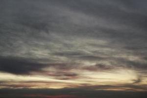 Colorful cloudy twilight beautiful sky cityscape sunset and morning sunrise. Dramatic evening night early morning view. Panoramic nature background concept. Copy space for text. World environment day photo