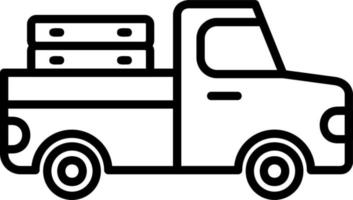 icono de vector de camioneta