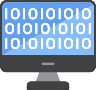 icono de vector de código binario