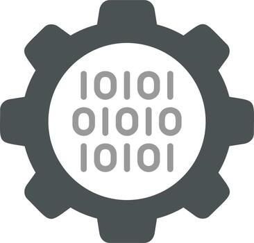 icono de vector de código binario