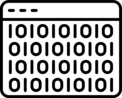 icono de vector de código binario