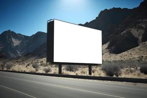 blank billboard on the highway roadside Free Photo