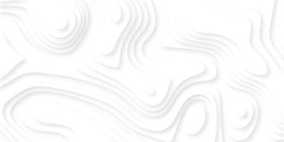 White paper cut white background. Abstract realistic papercut decoration textured with wavy layers and shadow. Topographic contour map abstract tech motion graphic design. photo
