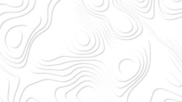 White paper cut white background. Abstract realistic papercut decoration textured with wavy layers and shadow. Topographic contour map abstract tech motion graphic design. photo