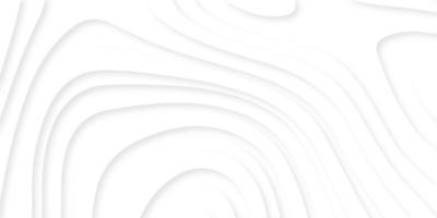 White paper cut white background. Abstract realistic papercut decoration textured with wavy layers and shadow. Topographic contour map abstract tech motion graphic design. photo