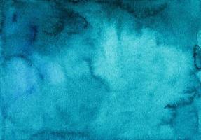 Watercolor turquoise gradient background texture. Aquarelle liquid abstract blue backdrop. photo