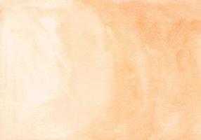 Watercolor light orange gradient background texture. Brush strokes on paper. Peach color backdrop. photo