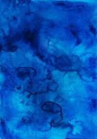 Watercolor dark blue background painting texture. Deep ocean blue watercolour backdrop. Stains on paper. photo