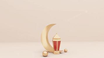 Realistic ramadan background with empty side, islamic drum, lantern for mockup, display product, banner photo