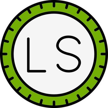Lesoto marcar código vector icono