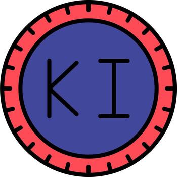 Kiribati marcar código vector icono