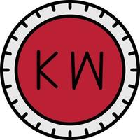 Kuwait marcar código vector icono