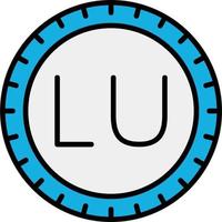 Luxemburgo marcar código vector icono