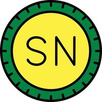 Senegal marcar código vector icono