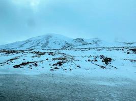 landscape with snow in Iceland photo