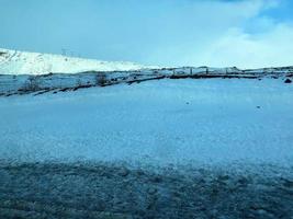 landscape with snow in Iceland photo