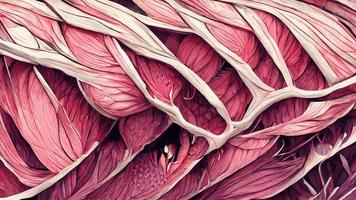 Abstraction of feathers and lines in pink photo