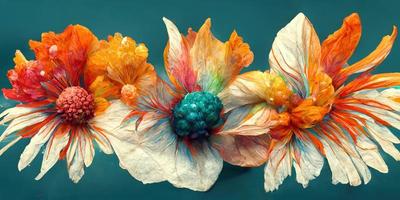 Multi color flowers by ambrosius illustration design photo