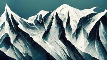 mountain snowy landscape with clear edges, abstraction photo