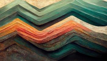 Colorful abstract wave with peru firebrick and light illustration design photo