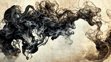 abstract black smoke on light background photo