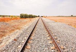 Railroad in the desert photo