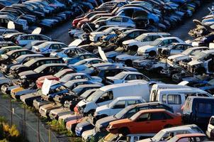 Abandoned car lot photo