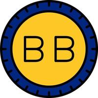 barbados marcar código vector icono