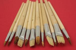 Assorted paint brushes photo