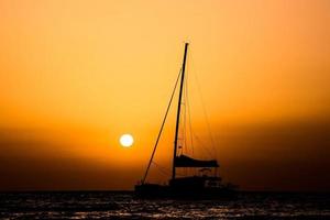 Boat on the ocean photo