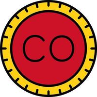 Colombia marcar código vector icono