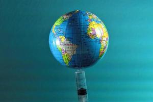 Globe and syringe photo