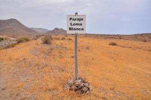 Sign in the desert photo