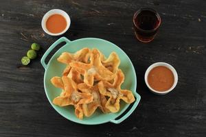 Baso Tahu Goreng or Batagor, Bandung Popular Street Food Snack photo