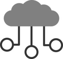 icono de vector de red de nube