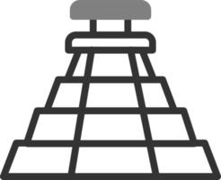 icono de vector de pirámide azteca