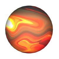 lifelike red planet ball image on white background photo