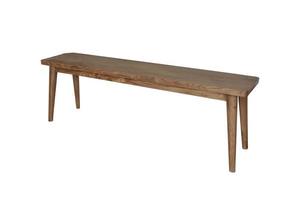 largo de madera teca silla aislado en blanco antecedentes. mueble inspiración. hogar vivo mobiliario. foto